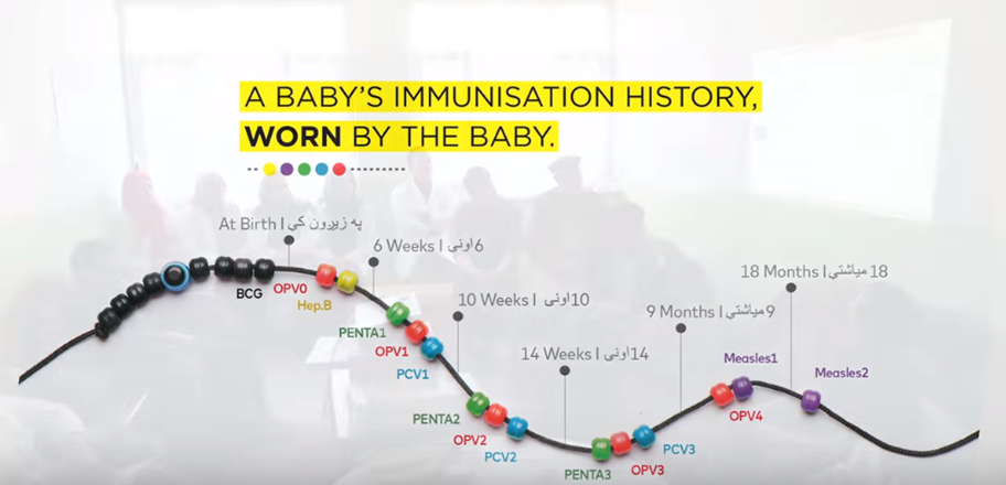 Read more about the article The Immunity Charm สร้อยลูกปัดหลากสีบอกประวัติการฉีดวัคซีน ช่วยเด็กรอดชีวิตจากโรคร้าย